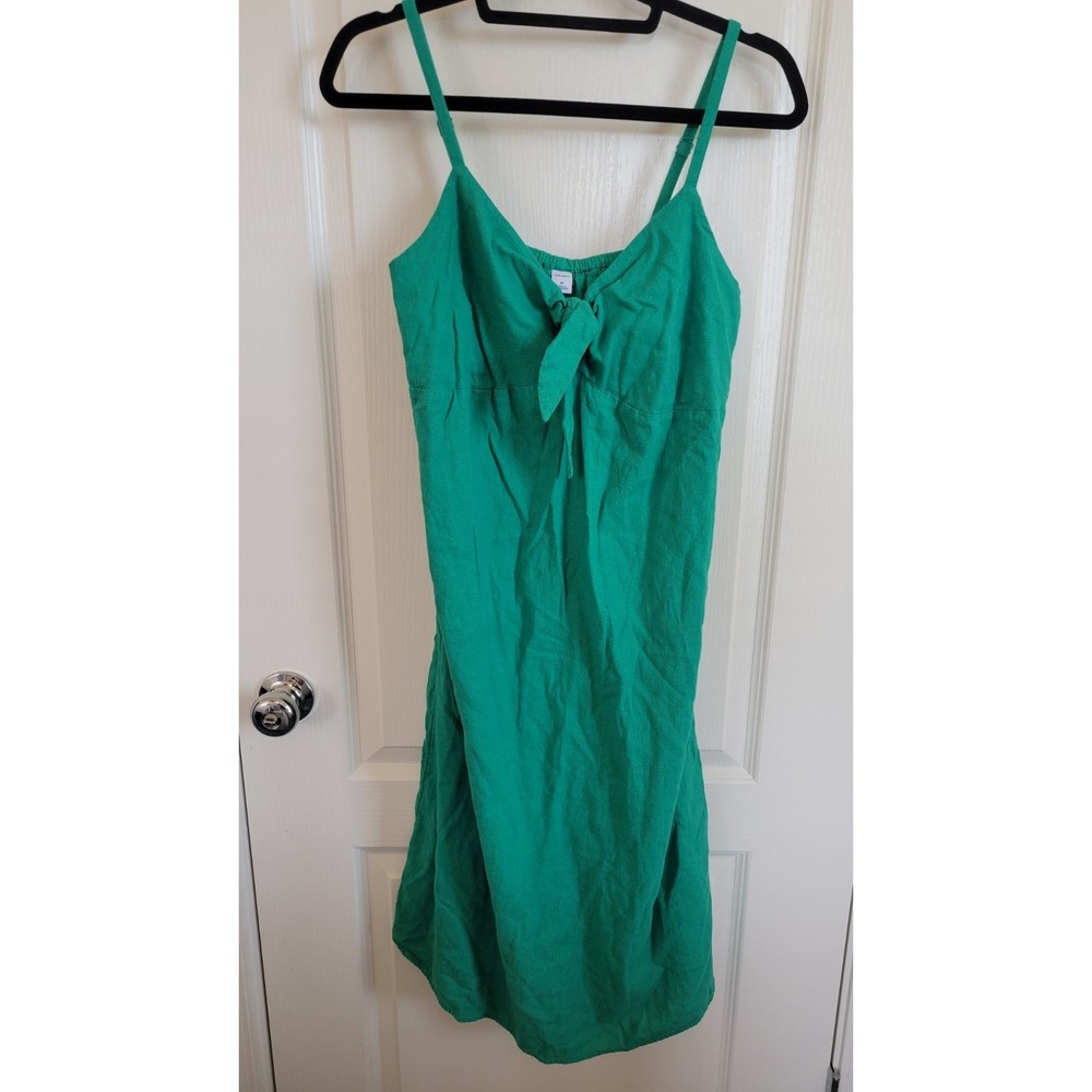 Old Navy Green Linen Dress